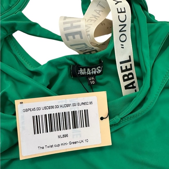 MARS THE LABEL The Twist Cup Mini Green Size UK 10 - Picture 10 of 17